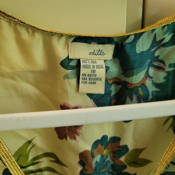 Rare Anthropologie 2005 Odille Guilded Surplice Silk Top Size 10 - Picture 3 of 5